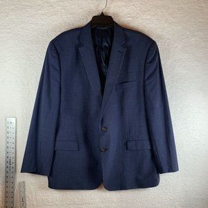 Lauren Ralph Lauren Blazer Men's 48 R Navy Wool Notch Lapel Single Breasted 8235
